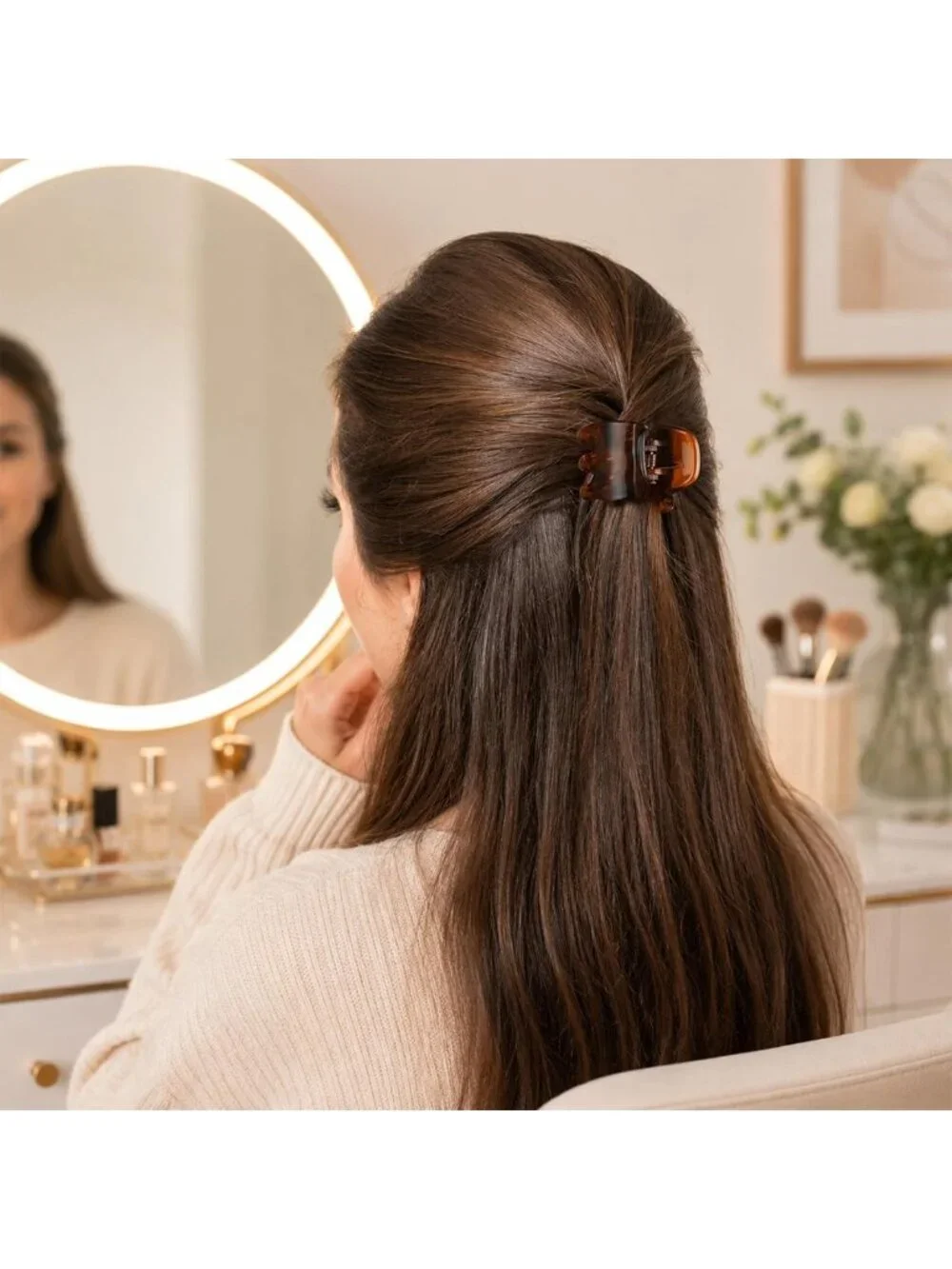 4 Pack Medium Nonslip Claw Clips - Hair Jaw Accessories for Easy Updos & Makeup